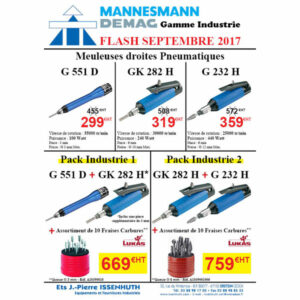 Flash Septembre 2017 ISSENHUTH - MANNESMANN DEMAG - Meuleuses droites pneumatiques